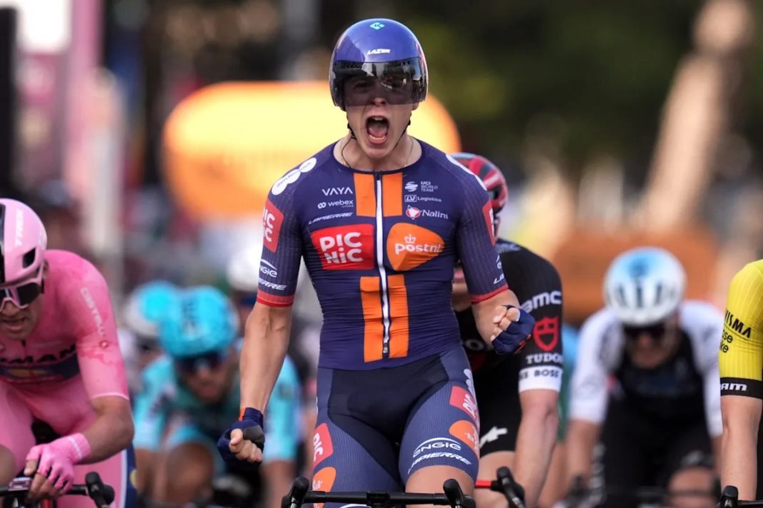 Van Uden Claims Landmark Win in Giro's Fourth Stage as Pedersen Retains Yellow Jersey